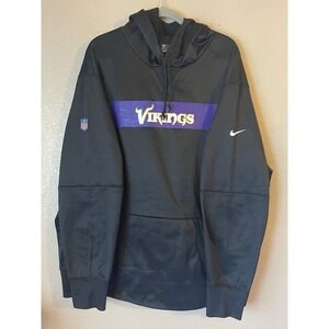 Men's 3XL NWOT Minnesota Vikings Nike Sideline Team Performance Hoodie‎ Black